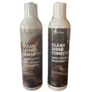 Dr. Berg Clean Lather Shampoo Clean & Shine Conditioner Sulfate Free 8oz. NEW